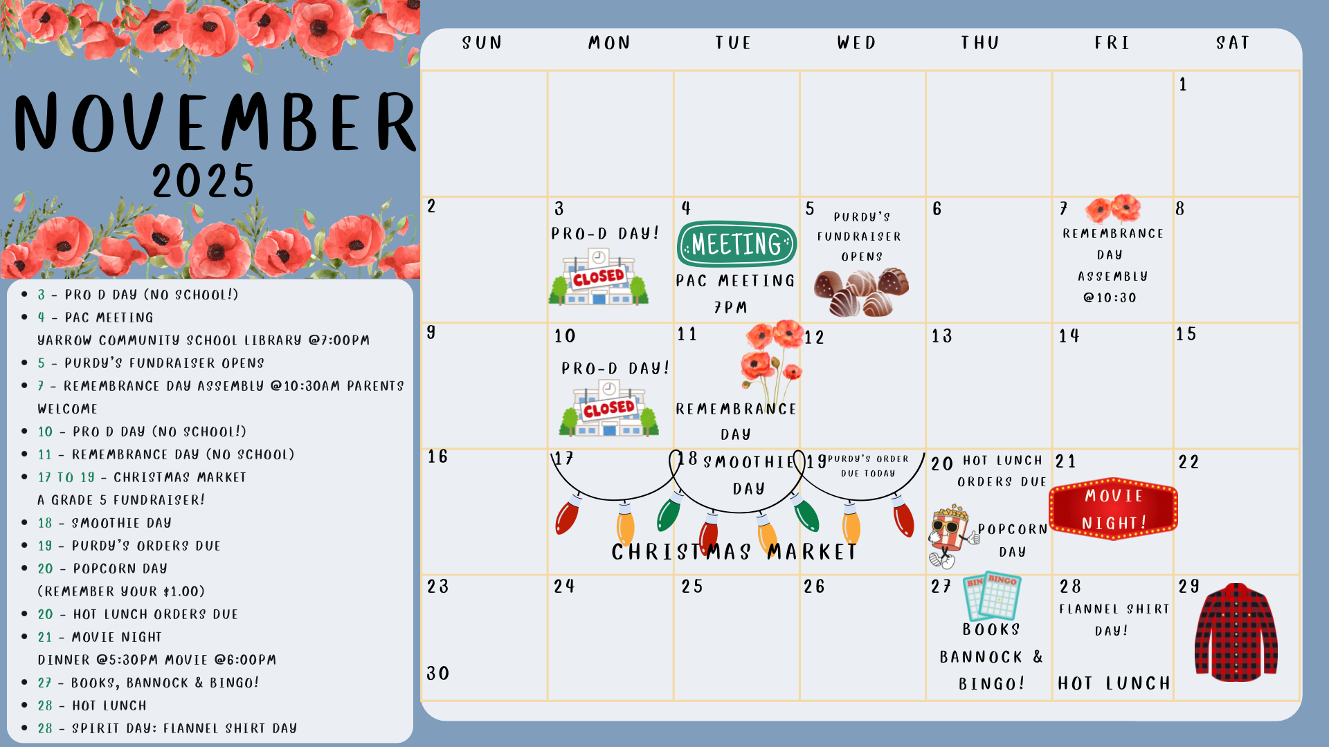 November Calendar 
